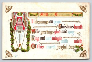 1915  Christmas  Xmas Greetings   Postcard