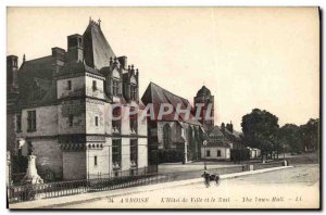 Old Postcard Amboise L & # 39Hotel Town And Mail