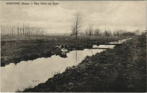 CPA Sissonne Eine Partie am Bache FRANCE (1051979)