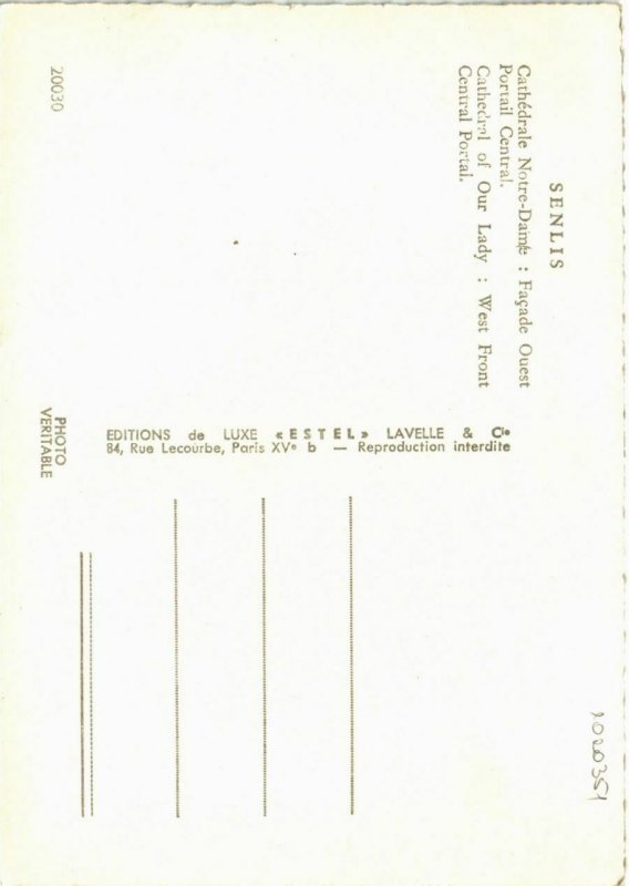 CPA Senlis- La Cathedrale , Portail Central FRANCE (1020351)