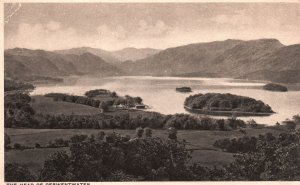 Vintage Postcard The Head Of Derwentwater Mountains Islets Forest England