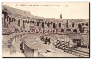 Old Postcard Nimes Arenes The Inner View