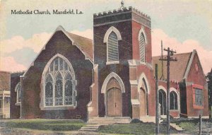 Methodist Church Mansfield Louisiana 1912 postcard