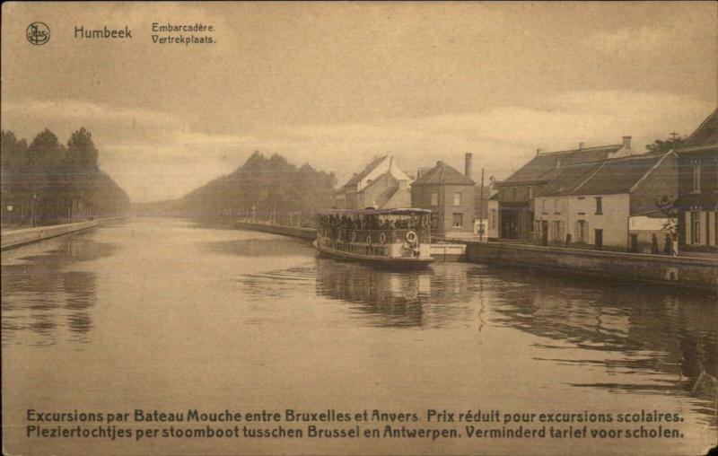 Humbreek Belgium Excursion Bateau Boat Steamer Mouche? c1910 Postcard