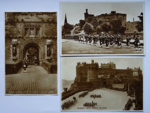 Scotland EDINBURGH CASTLE Collection of Three c1920/30s RP Postcard by Valentine