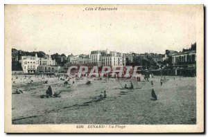 Old Postcard Dinard The Beach