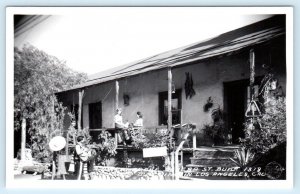 RPPC LOS ANGELES, CA~Olvera Street AVILA ADOBE Built 1818 Frasher 1940s Postcard