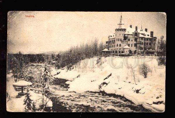 028720 FINLAND IMATRA Palace & river view Vintage PC