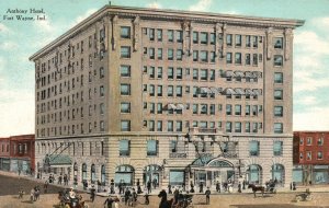 Vintage Postcard 1910 View of Anthony Hotel Building Fort Wayne Indiana IND
