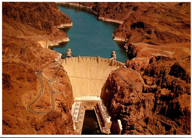 Nevada Hoover dam Aerial View