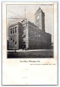 c1905 Exterior Post Office Building Wilmington Delaware Vintage Antique Postcard 