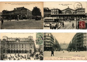 PARIS FRANCE RAILWAY STATION 300 Vintage Postcards Pre-1940 (L2461)