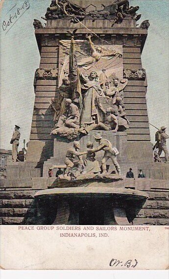 Peace Group Soldiers And Sailors Monument Indianapolis Indiana 1908