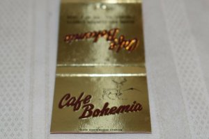 Cafe Bohemia Chicago Illinois Gold 30 Strike Matchbook Cover