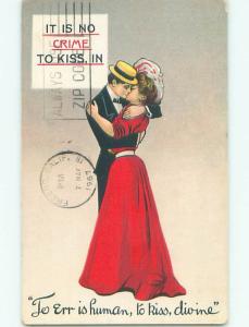 Divided-Back VALENTINE DAY SCENE Great Postcard W7985