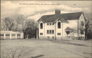 Bellingham Massachusetts MA Bellingham Center School Vintage Postcard