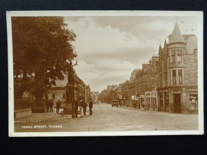 Scotland THURSO Traill Street showing ROYAL HOTEL c1930s RP Postcard by M&L