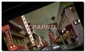 Postcard Old San Francisco Chinatown Photographed is Grant Avenue in the hear...