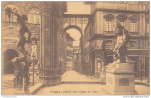 Statues, Interno della Loggia de'Lanzi, Firenze, Toscana, Italy 1900-10s