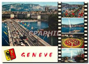 Modern Postcard Geneve Mont Blan Bridge Quai du Mont Blanc