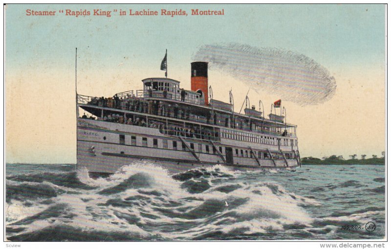 MONTREAL , Quebec , Canada , 00-10s : Steamer Rapid Kings in Lachine Rapids