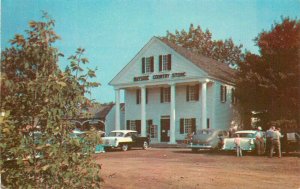 Autos 1950s Wayside Country Store Entrance Sudbury Massachusetts  Postcard 13727