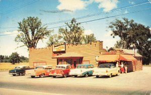Ontario Canada Knotty Pine Inn Old Cars 1960 Postcard