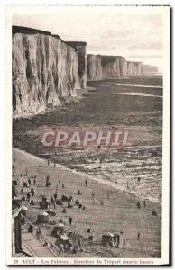 Old Postcard Ault Cliffs Treport low tide Direction