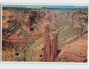 Postcard Spider Rock Canyon de Chelly Chinle Arizona USA