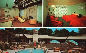 Vintage Postcard The Springs Motor Inn & Restaurant New Ashford Massachusetts MA