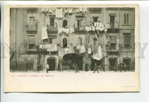 460387 Italy Naples street view shop hanging clothes Vintage postcard