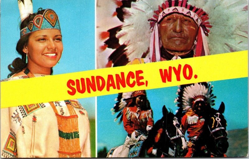 Sundance Wyoming WY Multiview Postcard UNP VTG Plastichrome Unused Vintage 