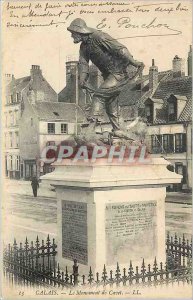 Old Postcard Calais - The Monument of Cavet