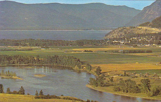 Canada Aerial View Little Shuswap Lake and Chase British Columbia