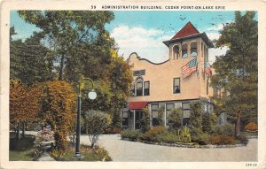 Cedar Point on Lake Erie Ohio 1932 Postcard Administration Building