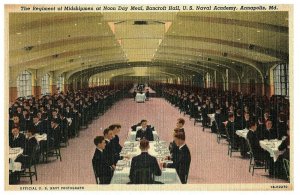 Aerial View Postcard Bancroft Hall US Naval Academy Annapolis Maryland