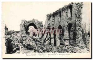Postcard Ancient Church of the Chateau & # 39Anizy Army