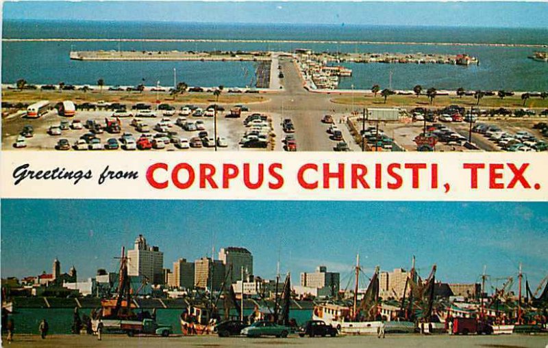 TX, Corpus Christi, Texas, City Scene, Aerial, Bartels No 23522