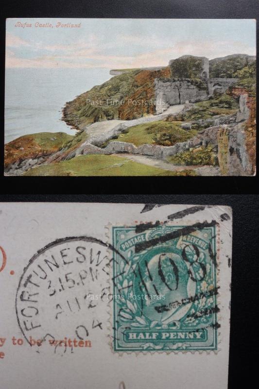 Dorset: Portland, Rufus Castle c1904 Postmark: FORTUNESWELL DUPLEX (O86)