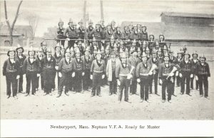 Postcard MA Essex County Newburyport Neptune V. F. A. Ready for Muster ~1905 H21