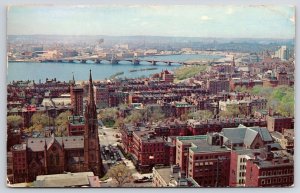 1954 City Of Boston View From Top Of John Hancock Massachusetts Posted Postcard