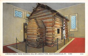 Inside Memorial Hall and Lincoln Farm Hodgenville Kentucky Postcard