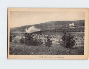 Postcard Bombardement en Argonne France