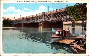 USA Girard Avenue Bridge Fairmount Park Philadelphia Pennsylvania Postcard 09.59