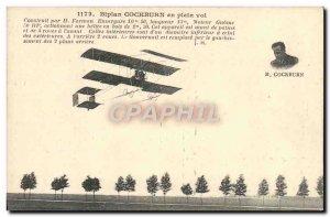 Old Postcard Jet Aviation Biplane Cockburn in flight Farman