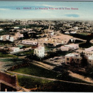 c1920s Rabat Morocco Postcard La Nouvelle Ville Aerial View Tour Hassan 273
