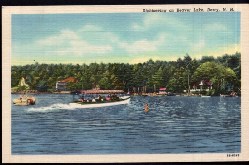 New Hampshire DERRY Sightseeing on Beaver Lake - pm1954 - LINEN