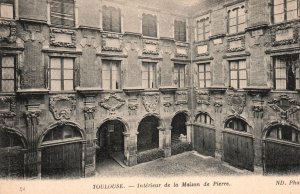 Vintage Postcard Interieur De La Mansion Pierre Hôtel de Clary Toulouse France