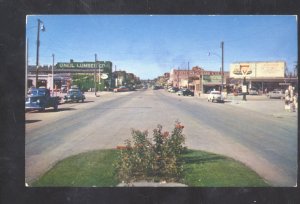 KALISPELL MONTANA DOWNTOWN STREET SCENE OLD CARS VINTAGE POSTCARD