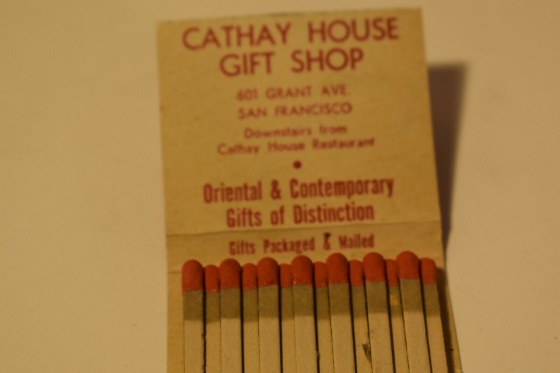 Cathay House San Francisco California 30 Strike Red Matchbook 